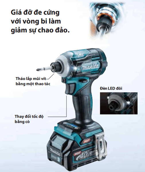 Máy vặn vít dùng pin Makita TD001GZ 40V (Bán Chạy)