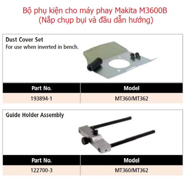 Nap chup bui va dau dan huong Makita