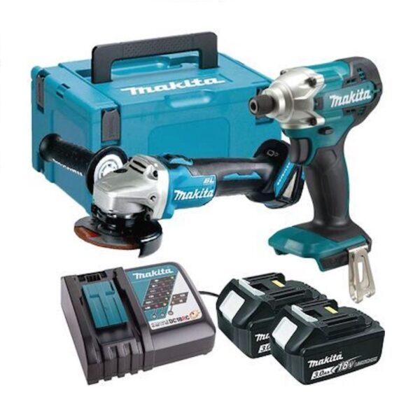Bộ sản phẩm máy mài góc máy siết bu lông Makita DLX2406TX1