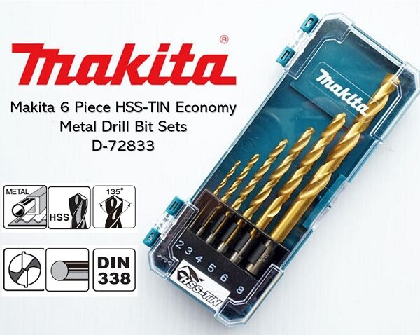 Mui khoan kim loai HSS TIN Makita D72833