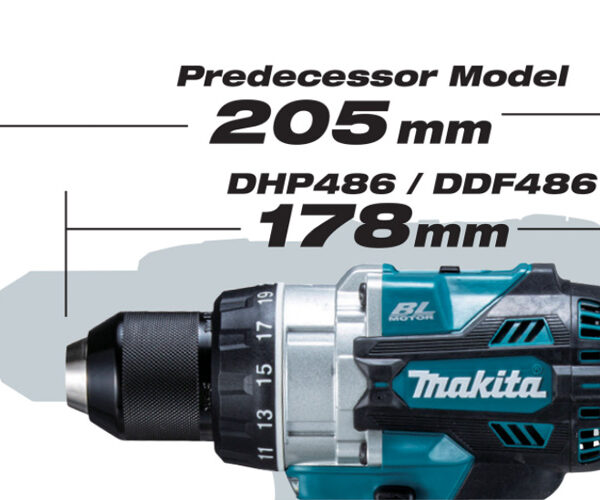 Máy khoan búa, vặn vít dùng pin Makita DHP486Z